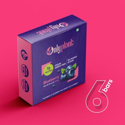 Only plant: Blueberry Energy Bar - 300 gm (Pack of 6)