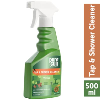 PureCult: Tap and Shower Cleaner with Ylang-Ylang & Lavender Essential Oils - 500 ml