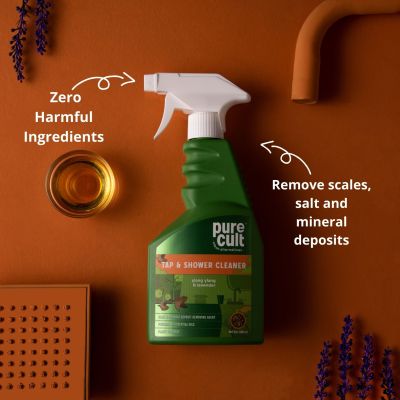 PureCult: Tap and Shower Cleaner with Ylang-Ylang & Lavender Essential Oils - 500 ml