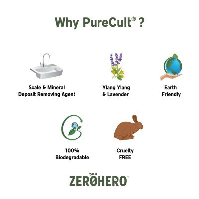 PureCult: Tap and Shower Cleaner with Ylang-Ylang & Lavender Essential Oils - 500 ml