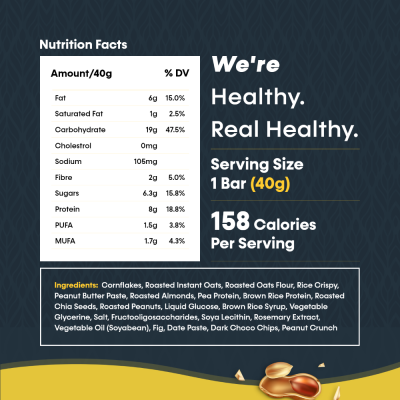 Only plant: Peanut Butter Energy Bar - 300 gm (Pack of 6)