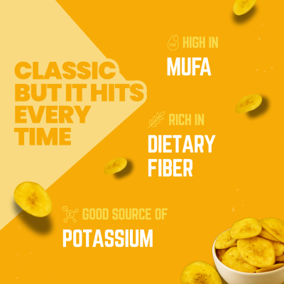 Fabeato: Banana Chips Classic Salted Flavor, No Palm Oil, No MSG, 70gm  Pack of 3