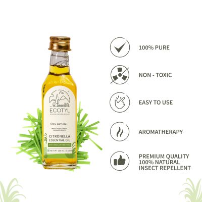 Ecotyl: Citronella Oil | Natural Mosquito & Insect Repellent | 100ml