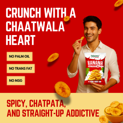 Fabeato: Banana Chips Magic Masala Flavor No Palm Oil, No MSG, 70gm  Pack of 3