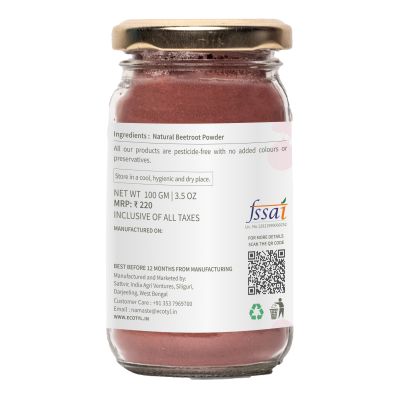 Ecotyl: Beetroot Powder | Boosts Metabolism  100gm