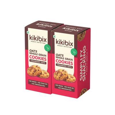 Kikibix: Cranberry Oats Cookies- 260 gm (Pack of 2)
