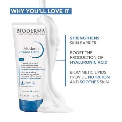 Bioderma: Atoderm Creme Ultra-Nourishing - Moisturizer For Normal To Sensitive Dry Skin, 200ml