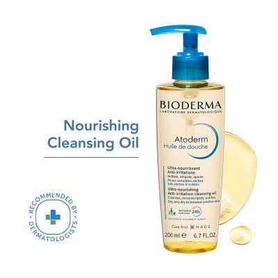 Bioderma: Atoderm huile de douche anti irritation cleansing oil face and body moisturizer 200ml