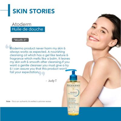 Bioderma: Atoderm huile de douche anti irritation cleansing oil face and body moisturizer 200ml