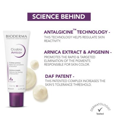 Bioderma: Cicabio arnica sos soothing cream skin damage baby children adult 40ml Bioderma: Cicabio arnica sos soothing cream skin damage baby children adult 40ml