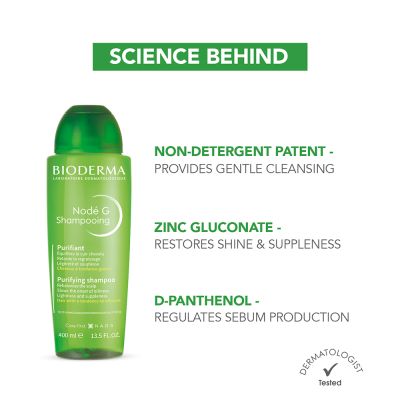 Bioderma: Node G purifying shampoo for hair with tendency to oiliness 400ml