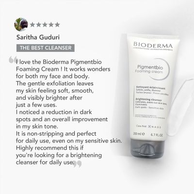 Bioderma: Pigmentbio Foaming Cream Brightening Exfoliating Cleanser For Face, 200 ml