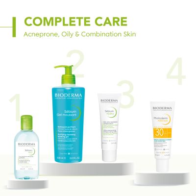 Bioderma: Sebium Face And Body Wash Moussant Purifying Cleansing Gel, 500ml