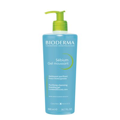 Bioderma: Sebium Face And Body Wash Moussant Purifying Cleansing Gel, 500ml