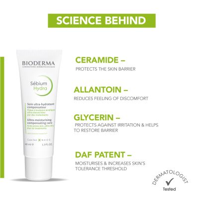 Bioderma: Sebium Hydra Ultra-moisturising Cream Very Dry Acne-Prone Skin, 40ml