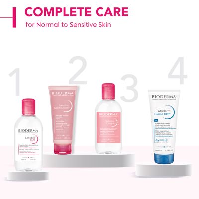 Bioderma: Sensibio H2O Daily Soothing Cleanser, Make up Pollution & Impurities Remover Face Eyes Sensitive skin, 250ml