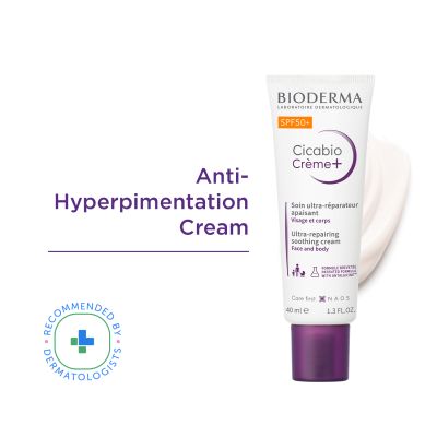 Bioderma: Cicabio SPF 50+ Repairing Cream For Damaged Skin - Water-Proof & Scar Treatment   40ml