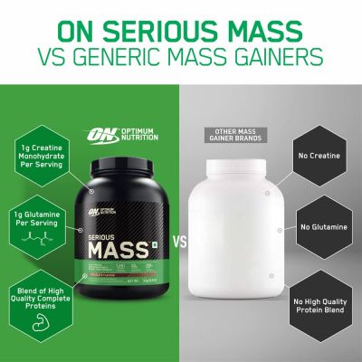 Optimum Nutrition: Serious Mass Weight Gainer Powder - 1kg - Vanilla