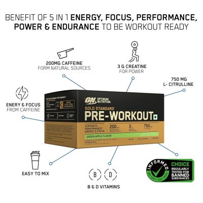 Optimum Nutrition: Gold Standard Pre-Workout - 15 servings - Green Apple