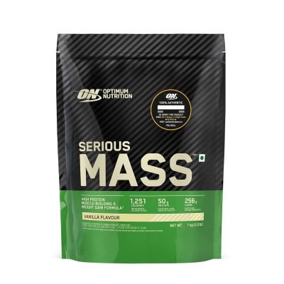 Optimum Nutrition: Serious Mass Weight Gainer Powder - 1kg - Vanilla