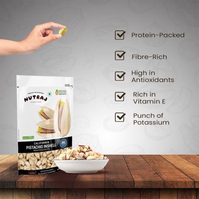 Nutraj: California Roasted & Salted Pistachios - 250gm