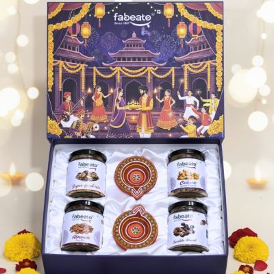 Fabeato: Premium Special Variety of 6 Flavoured Nuts Mixed Dry Fruits Gift Box
