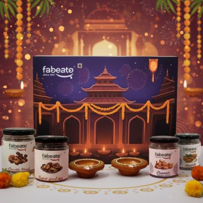 Fabeato: Premium Special Variety of 6 Flavoured Nuts Mixed Dry Fruits Gift Box