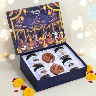 Fabeato: Premium Special Variety of 6 Flavoured Nuts Mixed Dry Fruits Gift Box