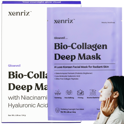 xenrix: Glowveil Bio-Collagen Deep Overnight Korean Face Mask   34gm