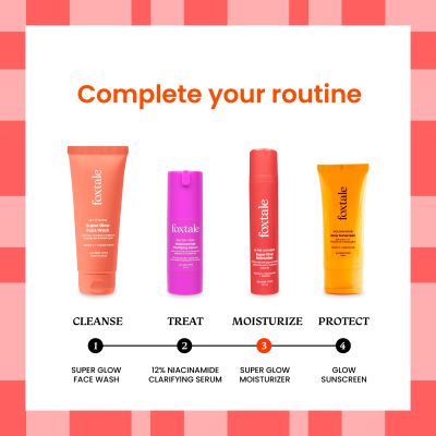Foxtale: Vitamin-C Super Glow Moisturiser With Niacinamide & Peptides  50ml