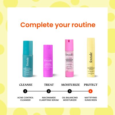 Foxtale: SPF 70 Gel-Cream Sunscreen for Oily Skin with PA++++ & Niacinamide   50ml