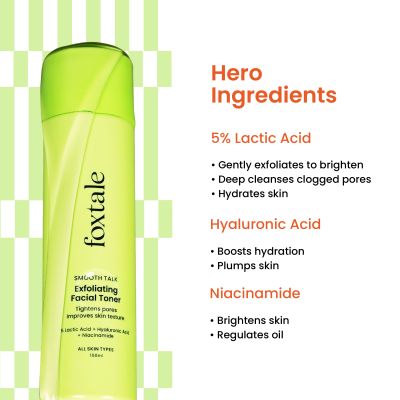 Foxtale: Exfoliating Toner with 5% Latic Acid & Niacinamide   150ml