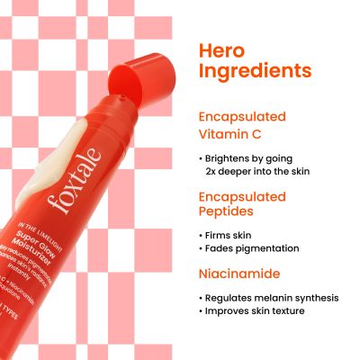Foxtale: Vitamin-C Super Glow Moisturiser With Niacinamide & Peptides  50ml