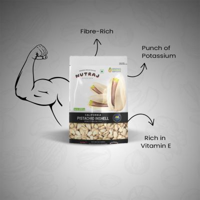 Nutraj: California Roasted & Salted Pistachios - Pack of 2 - 250gm each