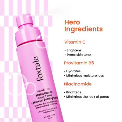 Foxtale: The Dazzler Multivitamin Glow Toner + Makeup Setting Spray   150ml