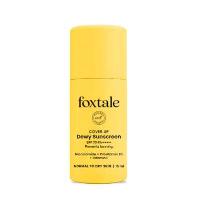 Foxtale: Dewy Sunscreen SPF 70 PA++++ With Niacinamide + Provitamin B5 + Vitamin E   15ml