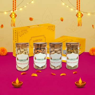 Ambrosia: Diwali Dry Fruits Gift Box   440gm