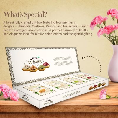 Nutraj: Wishes Blooming Gold   400gm Diwali Gift Box