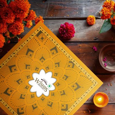Nutraj: Wishes Yellow Bloom   600gm Diwali Gift Box