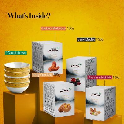Nutraj: Wishes Yellow Bloom   600gm Diwali Gift Box