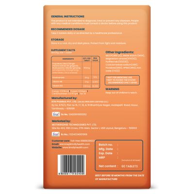 Kindly Health: Reload Sparq 60 Tablets For Vitality Support, Stamina Boost, Supports Metabolism & Relaxation 
