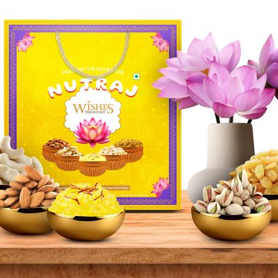 Nutraj: Wishes Scared Lotus Bliss   500gm Diwali Gift Box