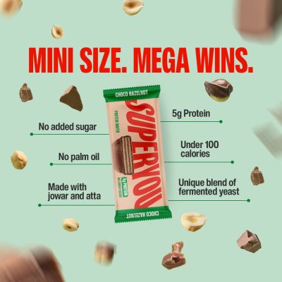 SuperYou: Choco Hazelnut Protein Wafer Mini Bars   Pack Of 10