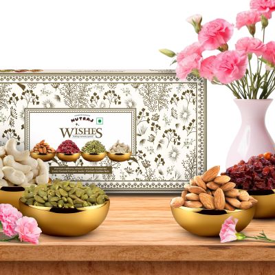 Nutraj: Wishes Blooming Gold   400gm Diwali Gift Box