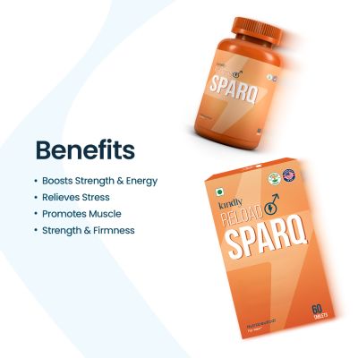 Kindly Health: Reload Sparq 60 Tablets For Vitality Support, Stamina Boost, Supports Metabolism & Relaxation 