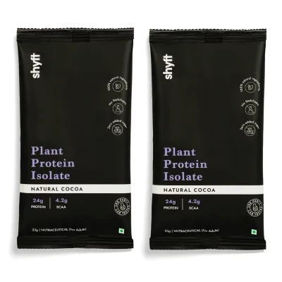 shyft: Plant Protein Isolate - Natural Cocoa   33gm Pack of 2 shyft: Plant Protein Isolate - Natural Cocoa   33gm Pack of 2