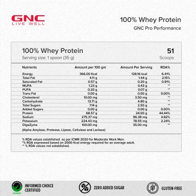GNC: Pro Performance 100% Whey Protein Powder | Boosts Strength & Endurance | 24gm Protein | 5.5gm BCAA | Mango Smoothie | 4 lbs