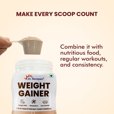 Dr. Morepen: Weight Gainer for Weight Gain, Chocolate Flavour - 500gm Pack of 2