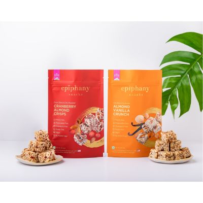 Epiphany: Cranberry Almond Crisps + Almond Vanilla Crunch    170gm