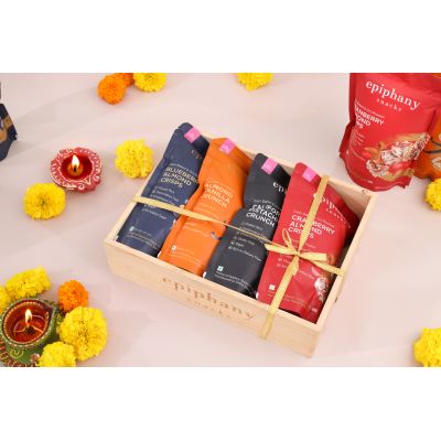 Epiphany: Exclusive Festive Hamper  wooden Hamper   600gm
